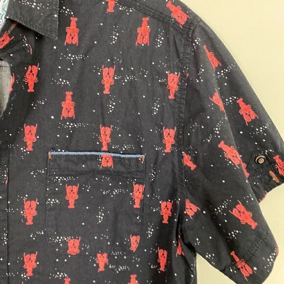 #157 GOOD VIBES slim fit lobster print button down - Picture 8 of 10